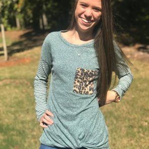 Leopard Pocket Top